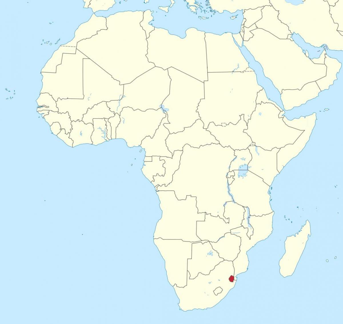 નકશો સ્વાઝીલેન્ડ આફ્રિકા